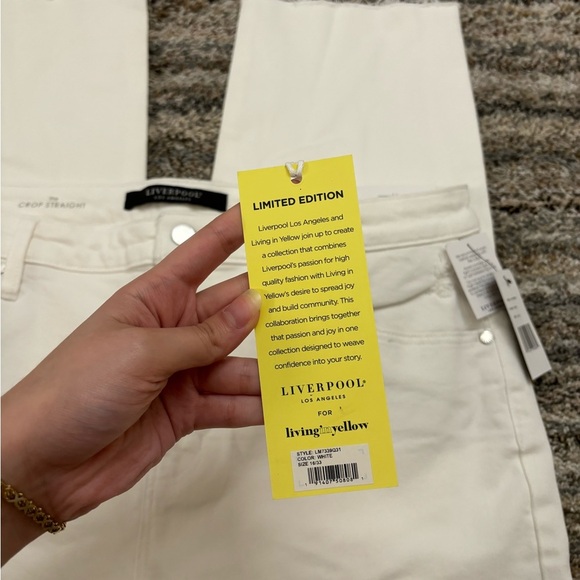 Liverpool Cropped Straight Leg Jeans Sz 16/33 NWT | Liverpool Straight Leg Jeans - Picture 6 of 12